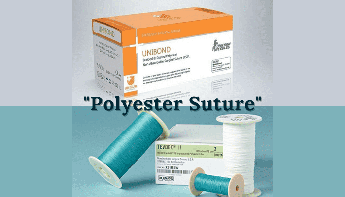 Polyester suture ethibond excel tevdek braided